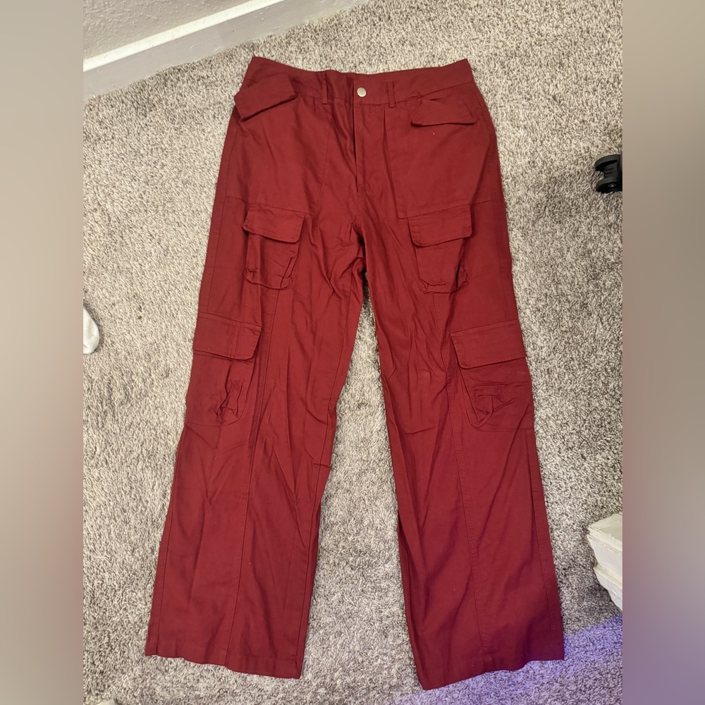 Maroon Cargo Pants
